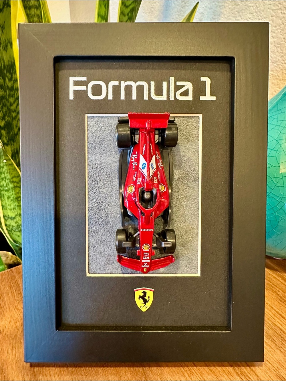 Ferrari Formula 1 1:64 Scale Framed Car Art Display - Handmade